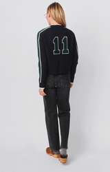 VARSITY SWEATER JACKET W/ 2 WAY ZIPPER