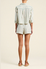GRACIA SKORT IN VERDE STRIPES