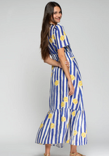 LEILA STRIPED LEMON DRESS