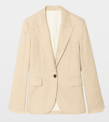 VAVY TAILLEUR PINSTRIPES BLAZER IN COOKIE