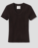 MAUDE U NECK TEE IN COCA