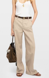 PANOL TAILLEUR PINSTRIPES TROUSER IN COOKIE