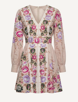 TRUDY MINI DRESS IN SILVA PRINT