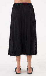 MIDI BUBBLE SKIRT IN BLACK