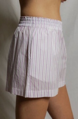 JULIE POPLIN SHORT IN ULTRAVIOLET STRIPE