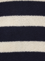 RAFA ZIP-UP HOODIE IN NAVY ANTIQUE WHITE STRIPE