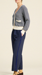 MEREDITH CARDIGAN NAVY AW STRIPE