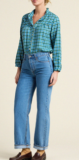 RUTH SHIRT IN FOGLINE PLAID