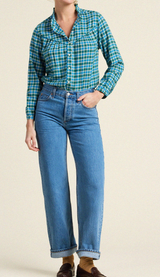 RUTH SHIRT IN FOGLINE PLAID
