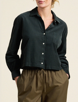 NESSA SHIRT IN DEEP TEAL CORD