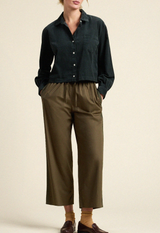 NESSA SHIRT IN DEEP TEAL CORD