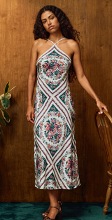 CORNELIA ANKLE DRESS IN CARMELLA PRINT