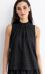 GO NOW YOU SEE ME BURNOUT TOP IN MIDNIGHT