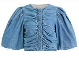 ROWAN TOP IN LIGHTWASH