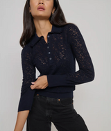 CHLOE LACE SWEATER IN NIGHT SKY