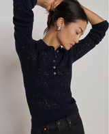CHLOE LACE SWEATER IN NIGHT SKY