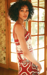 ANNABELLE MIDI DRESS IN VIRELLE PRINT