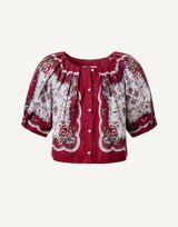 SYLVIA TOP IN VIRELLE PRINT