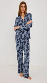 VARRA PAJAMA SET IN MIDNIGHT JAGUAR