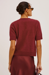 ROMAN CARDIGAN IN CRIMSON