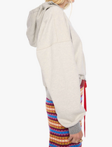THE HALF BASE HOODIE IN LIGHT HEATHER GREY