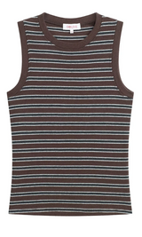 RIB STRIPE SHELL IN COFFEE