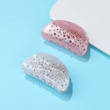 Sparkling Iridescent Crystal half Moon Hair Claw