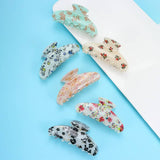 FLORAL FLOWER HAIR CLAW CLIP