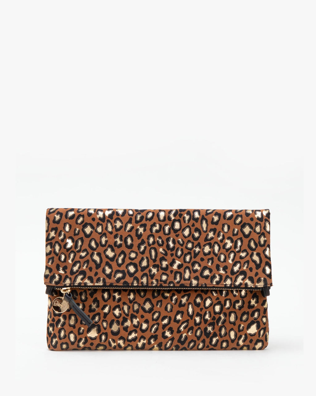 FOLDOVER CLUTCH W/TABS - COGNAC METAL CAT – SadieJames