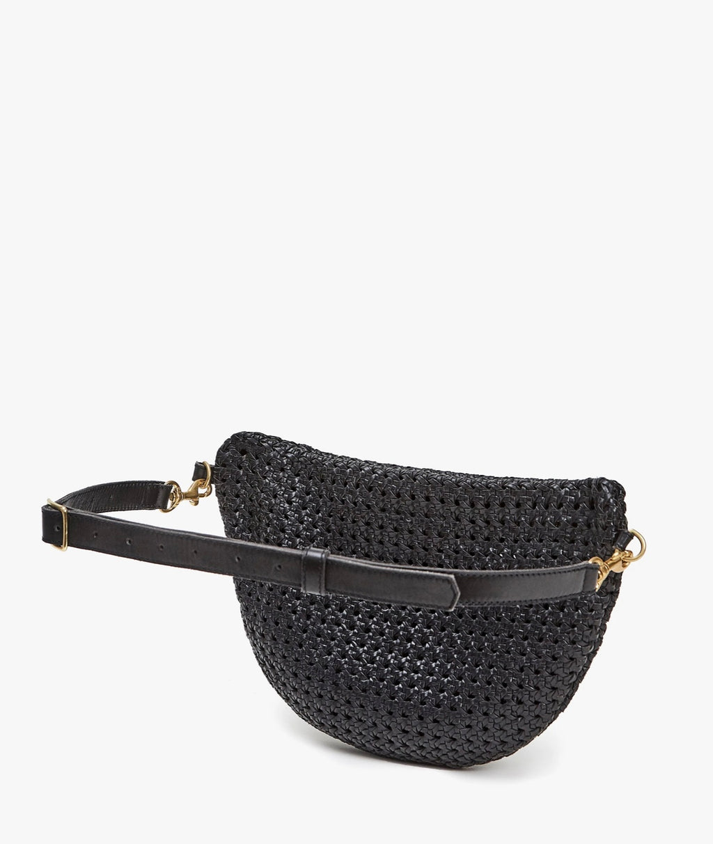 Rattan Fanny Pack in Black