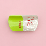 "CHILL PILL" Acetate Hair Claw Clip