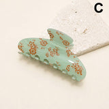 FLORAL FLOWER HAIR CLAW CLIP