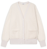 DOUBLE FACED SHERPA OVERSIZED CARDIGAN IN CREAM