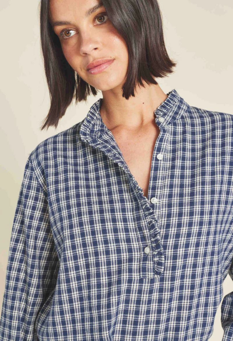 BREEZY BLOUSE IN ARMADA PLAID