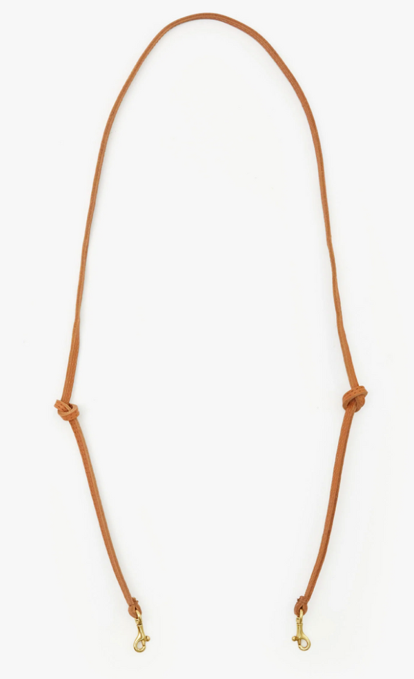 Thin Knotted Crossbody Strap Cuoio