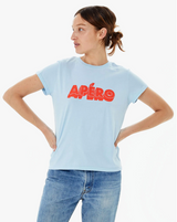 Classic Tee - Light Blue w/ Bright Poppy Apero