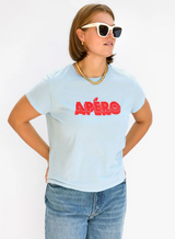 Classic Tee - Light Blue w/ Bright Poppy Apero