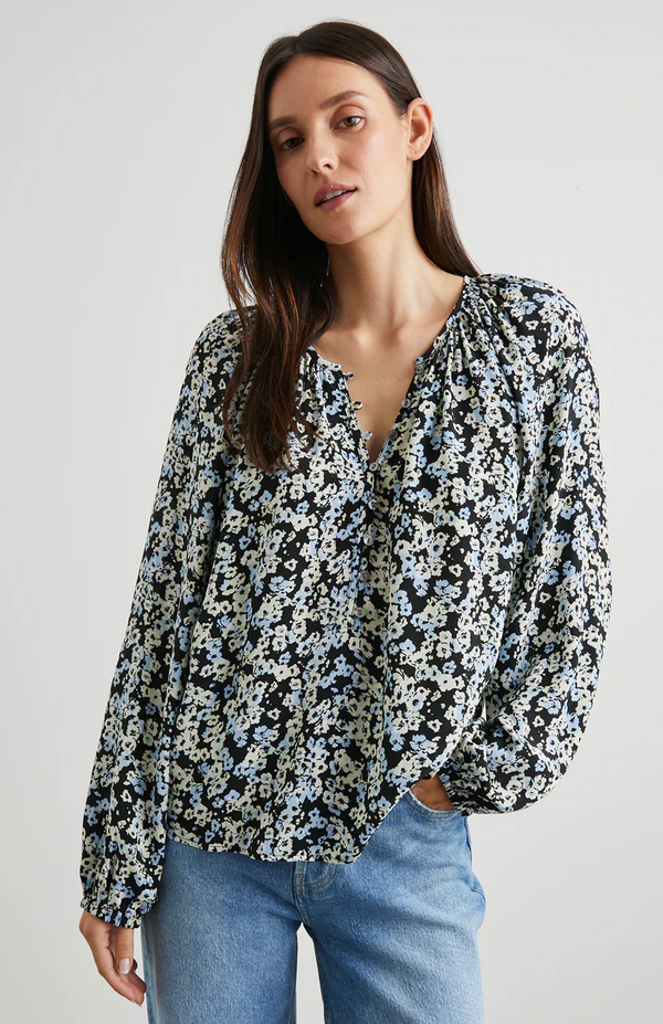 INDI TOP - MIDNIGHT MEADOW FLORAL