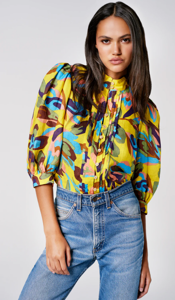 FRONTIER BLOUSE IN TROPICAL YELLOW