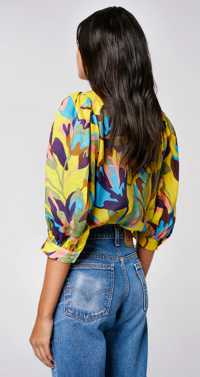 FRONTIER BLOUSE IN TROPICAL YELLOW