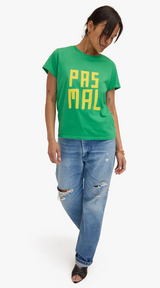 CLASSIC TEE - GREEN W/ BRIGHT YELLOW PAS MAL