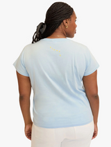 CLASSIC TEE - LIGHT BLUE W/ CREAM YELLOW OUI