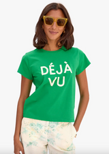 CLASSIC TEE - GRASS W/ CREAM DEJA VU