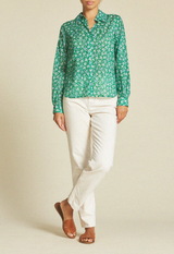 JACQUELINE SHIRT IN SPIRULINA FLOWER