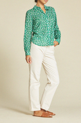 JACQUELINE SHIRT IN SPIRULINA FLOWER