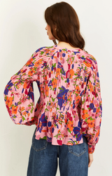 DANIELLE LONG SLEEVE BLOUSE - JOPIN FLORAL PRINT