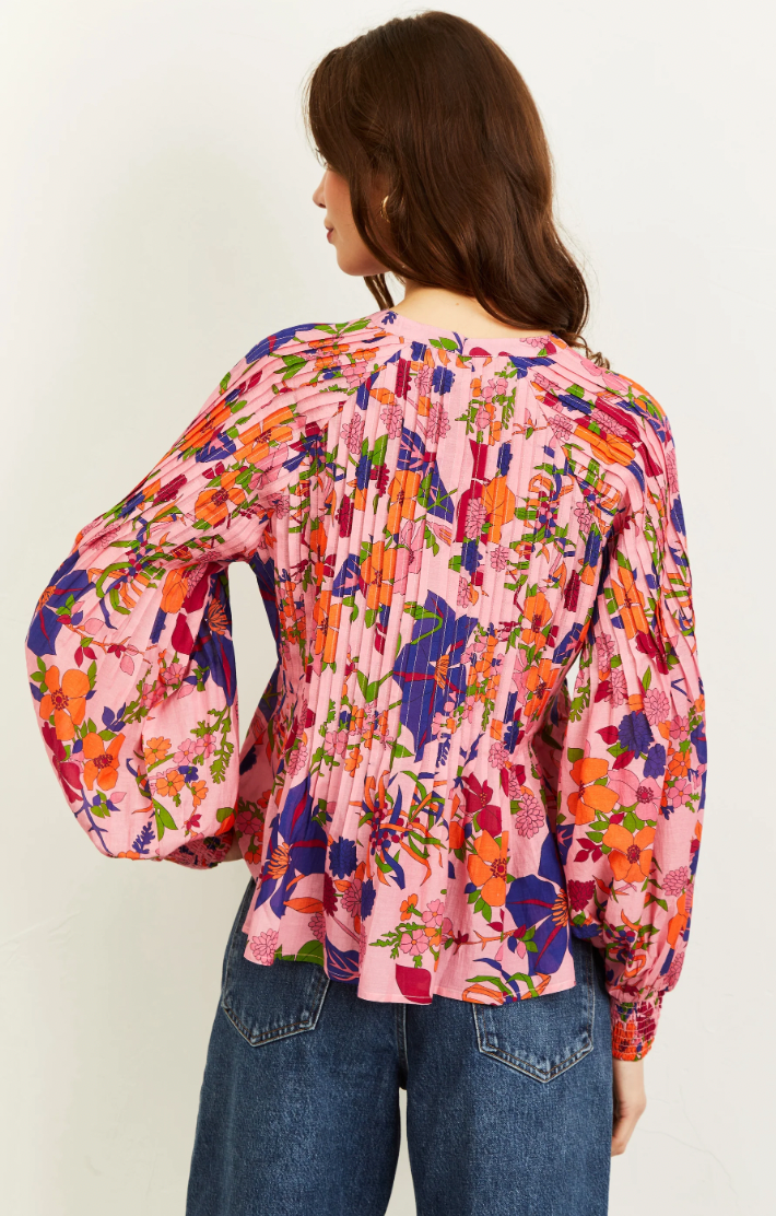 DANIELLE LONG SLEEVE BLOUSE - JOPIN FLORAL PRINT