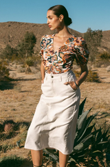 DELPHINA TOP - DESERT FLORAL PRINT