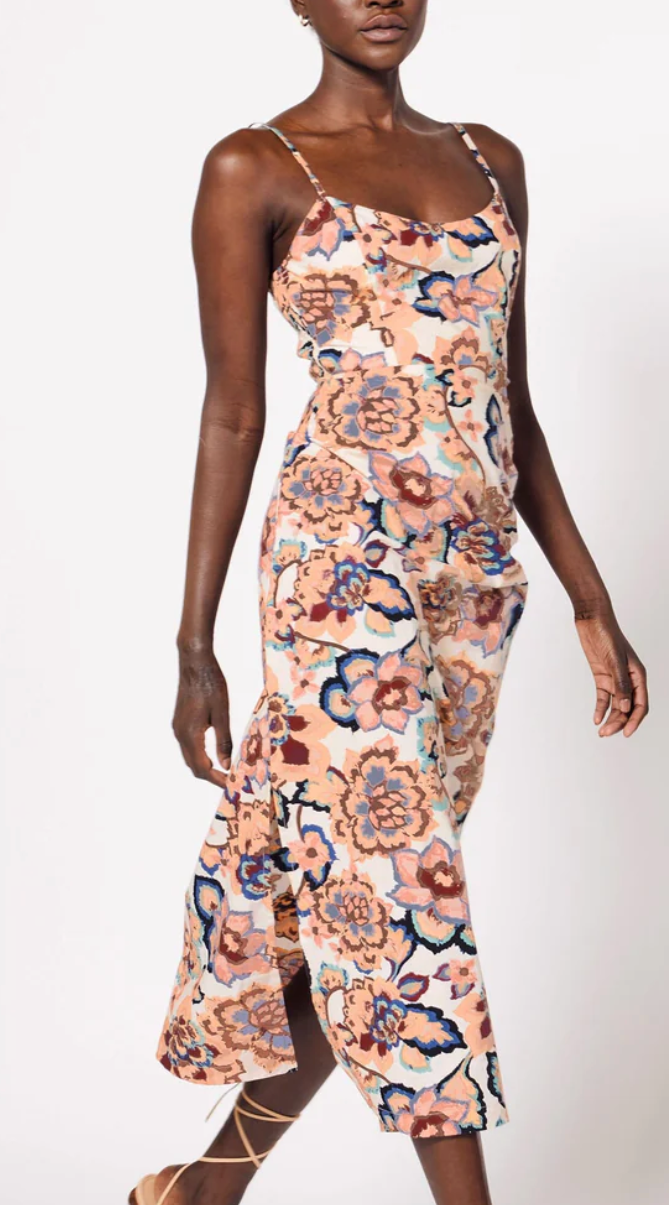 GERALDINE MIDI DRESS - DESERT FLORAL PRINT