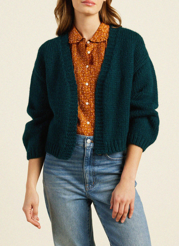 ARLOWE CARDIGAN - DARK TEAL